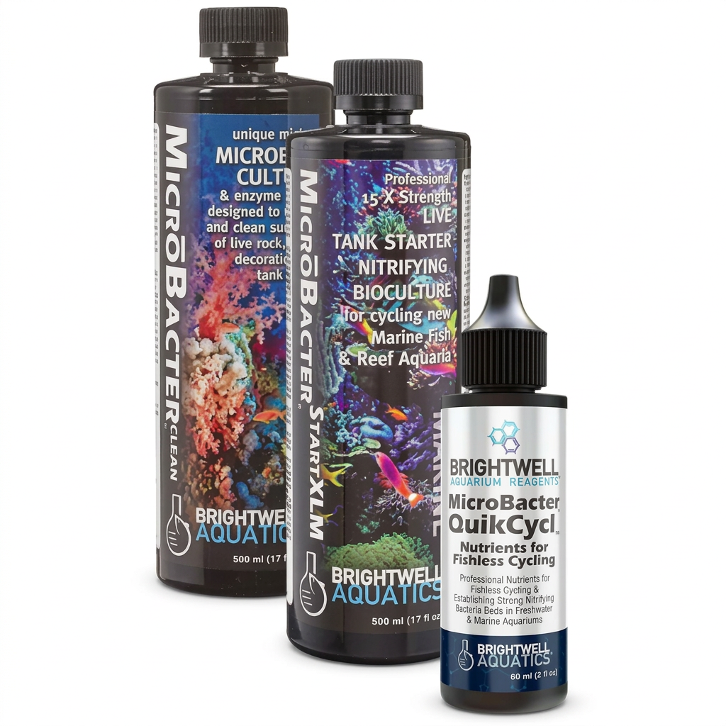 Brightwell Aquatics MicroBacter Dry Rock Bacteria Starter Kit