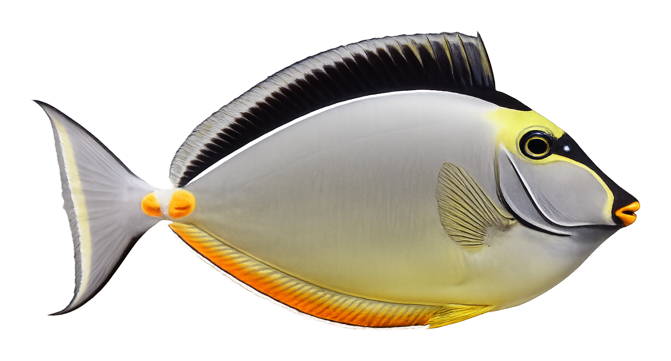 Naso Tang with gray-brown body