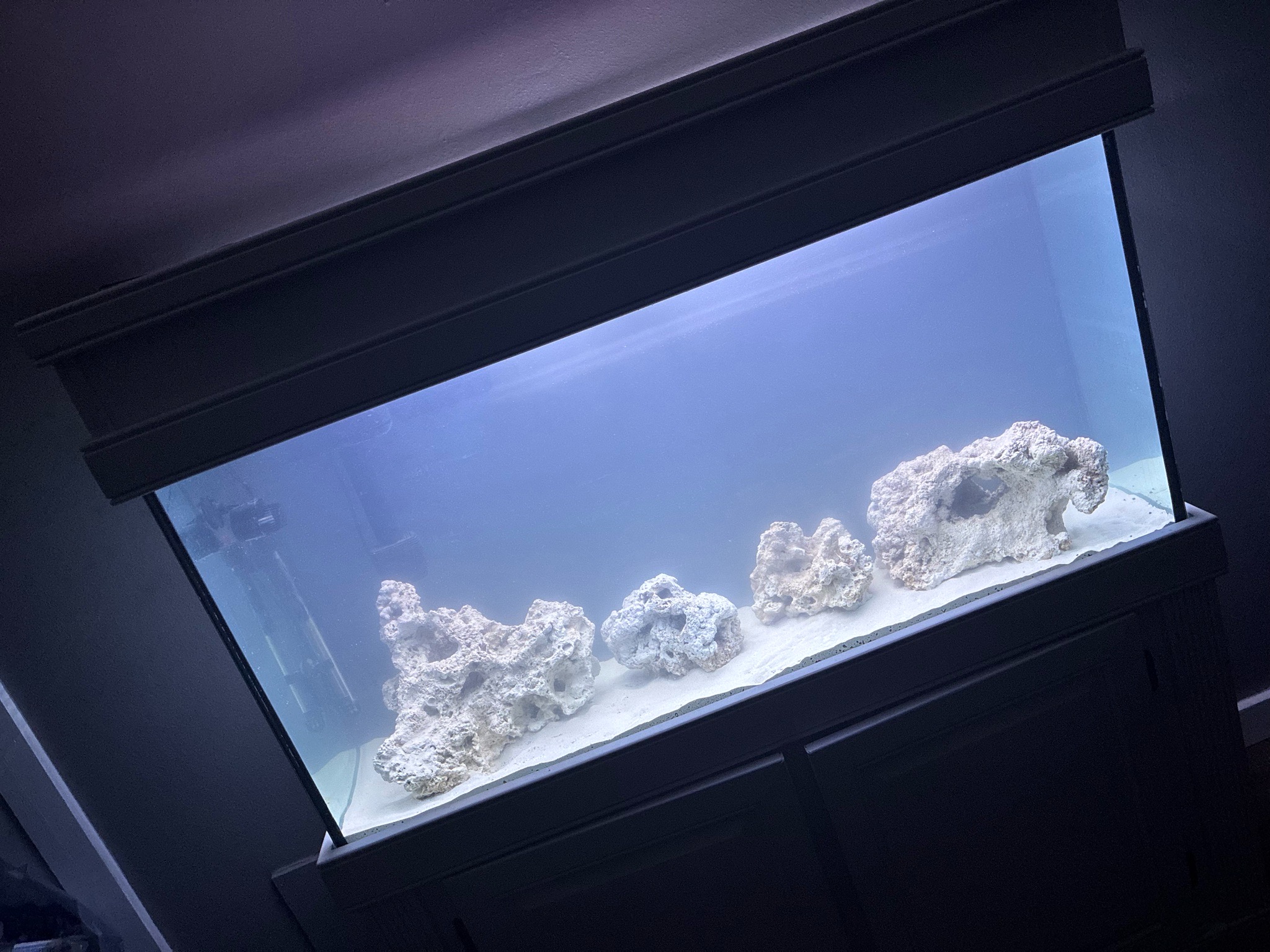 75 gallon reef tank setup with live rock and led lighting (photo 2)