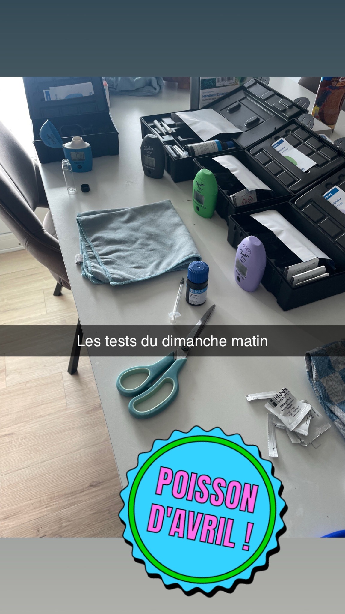 Sunday morning reef water parameter tests and results