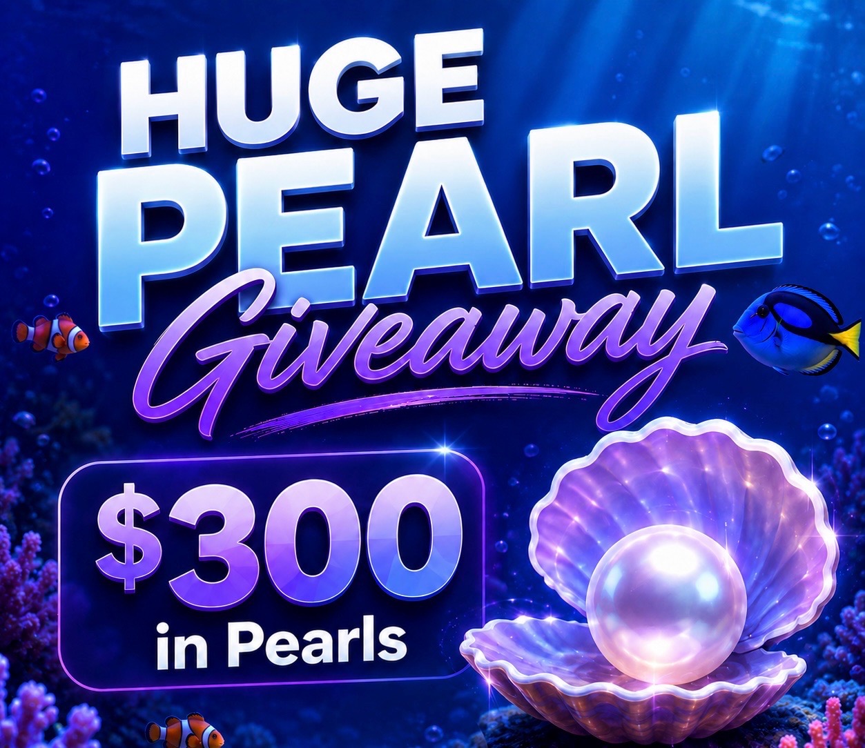 **Huge Pearl Giveaway 🔮**

We’re giving away $300 in Pearls to the ReefBay community.

Pe...