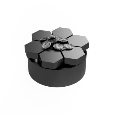 Zoa Puck With Included Zoa Frag Plugs – Reef-Safe Grow-Out Holder