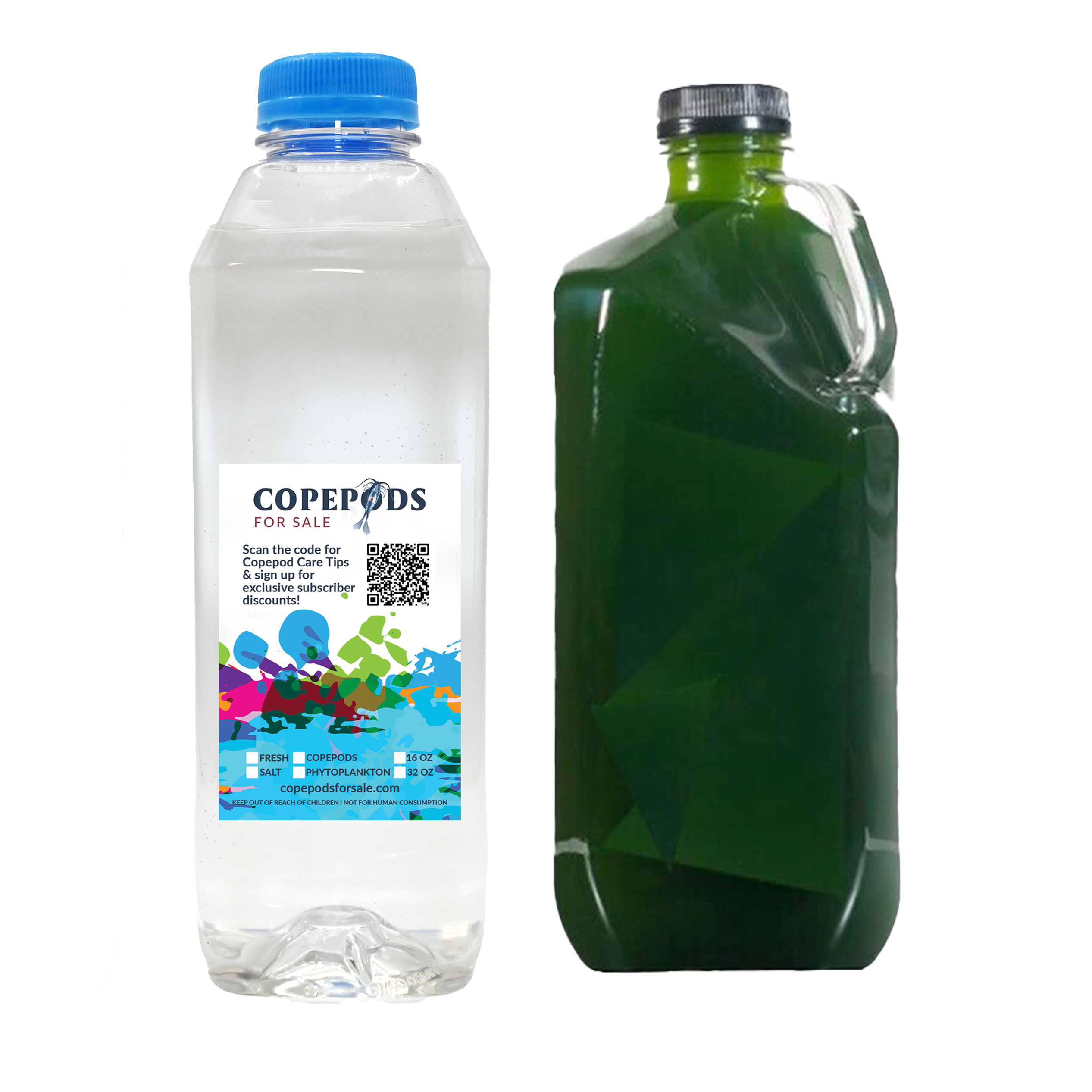 32 oz 5-Species Copepod Culture + 32 oz Phytoplankton Blend – Free Fast Shipping